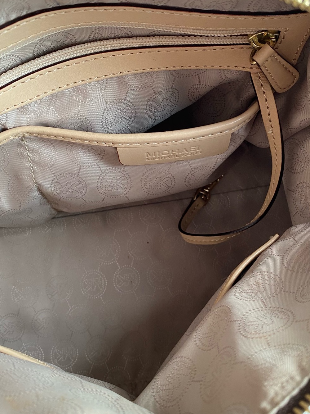 Michael Kors Grayson satchel bag in chocolate and cream leather - Picture 10 of 10